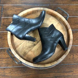 Black Leather Ankle Boots